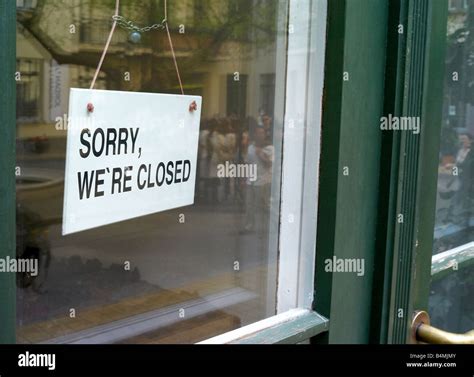 Sorry Were Closed High Resolution Stock Photography And Images Alamy