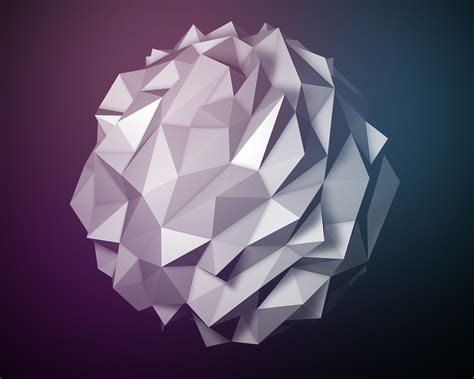 Wallpaper Illustration Digital Art Abstract Low Poly Sphere Symmetry Triangle Circle