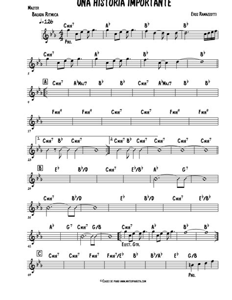 Una Storia Importante Arr Mateo Aguilar Sheet Music Eros