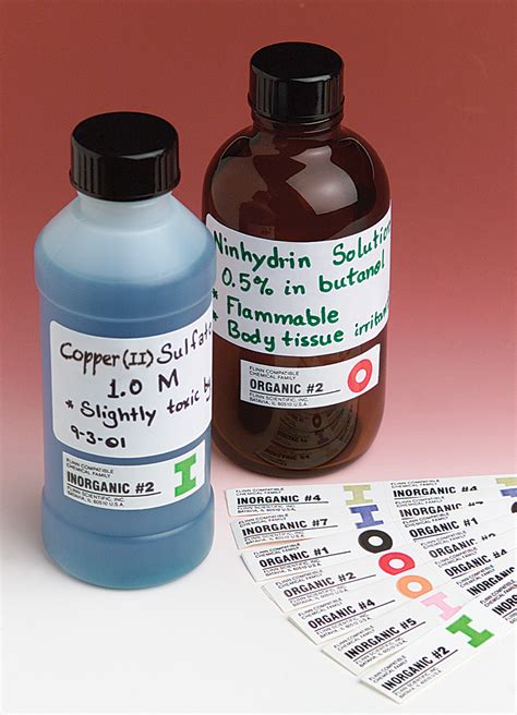 Compatible Chemical Storage Labels