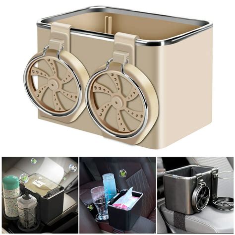 Car Armrest Storage Box Water Cup Holder X X Pu Leather Car