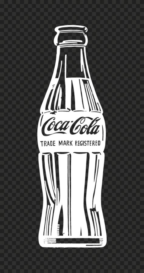 HD White Coca Cola Bottle Silhouette PNG | Citypng