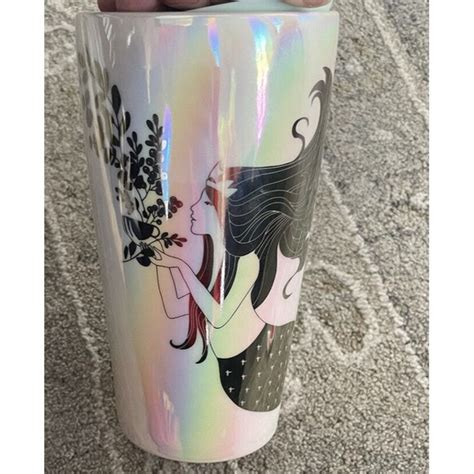 Starbucks Dining Starbucks Siren Mermaid Ceramic Oz Travel Mug