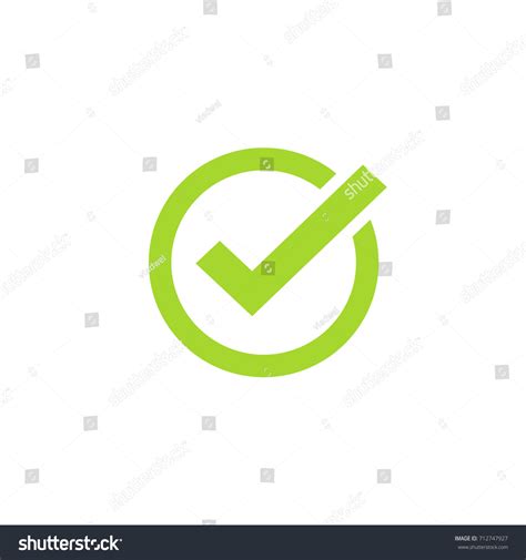 Checkbox Checked Tick Box Poll Vote Round Circle Royalty Free Stock