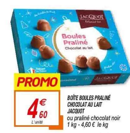 Promo Bo Te Boules Pralin Chocolat Au Lait Jacquot Chez Netto