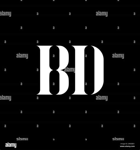 Bd B D Letter Logo Design Initial Letter Bd Uppercase Monogram Logo