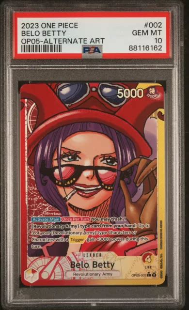 One Piece Tcg Belo Betty Op05 002 Leader Alt Art Awakening Of The New