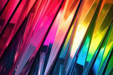 Premium AI Image | Closeup of prism refracting colorful light spectrum