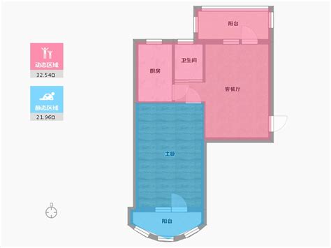 北京市葛布店北里户型图1室2厅1卫1厨6047平方米 酷家乐