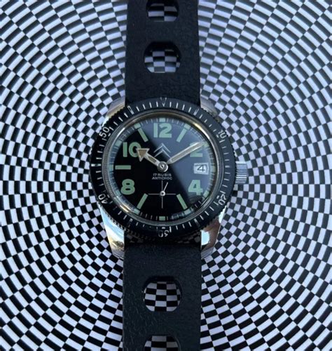 MONTRE ANCIENNE VINTAGE Diver Plongée Citroën Mécanique Tropic Lorsa