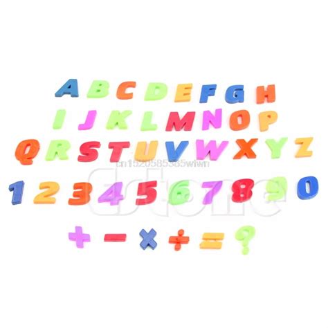 1 Set Magnets Teaching Alphabet Set Of 42 Colorful Magnetic Fridge ...