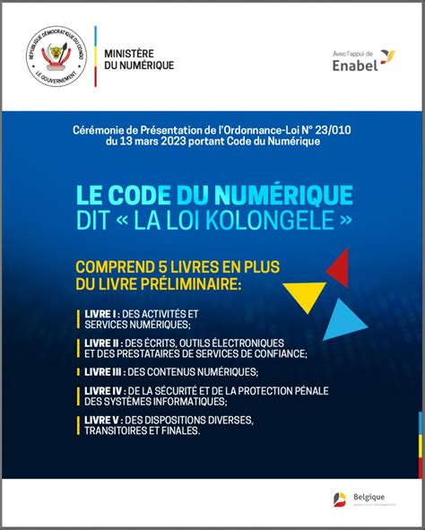 Ministère Du Numérique Rdc On Twitter Le Code Du Numérique Tient Compte Des Notions Jusqu