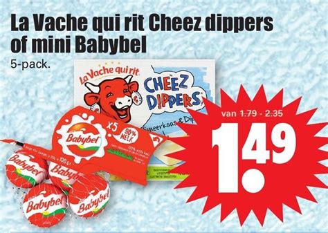 La Vache Qui Rit Cheez Dippers Of Mini Babybel Aanbieding Bij Dirk