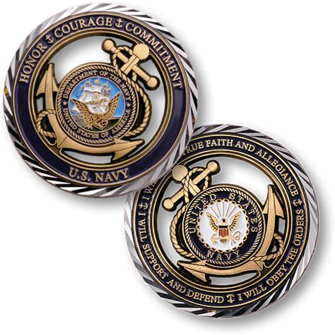 Core Values Us Navy Coin