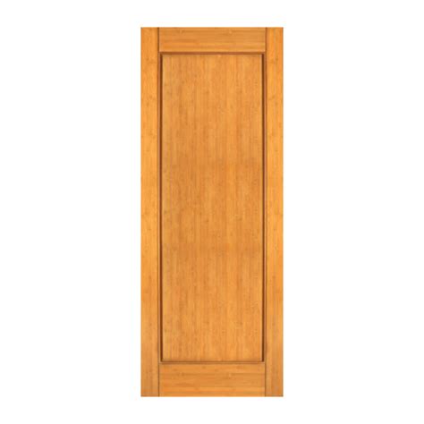 1-Panel Midcentury Modern Bamboo Interior Single Door Slab - BM 30 Wood Panel - Discount Doors ...