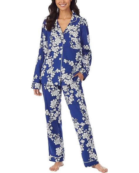 Womens Bedhead Pjs Long Sleeve Classic Notch Collar Pajama Set Cotton