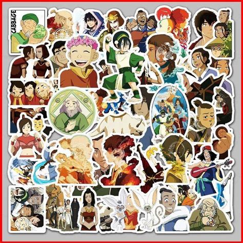 Ys 50pcs Avatar The Last Airbender Stickers Diy Guitar Notebook Suitcase Water Bottle Laptop