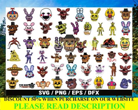 320 Fnaf Bundle Svg Fnaf Svg Five Nights At Freddys Set Freddys Svg Etsy