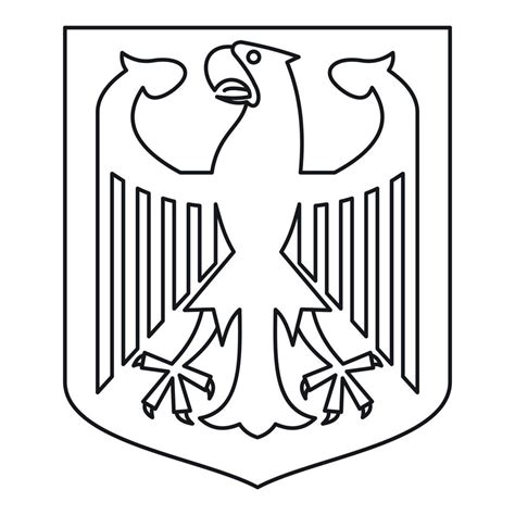 German Coat Of Arms Icon Outline Style 15073106 Vector Art At Vecteezy