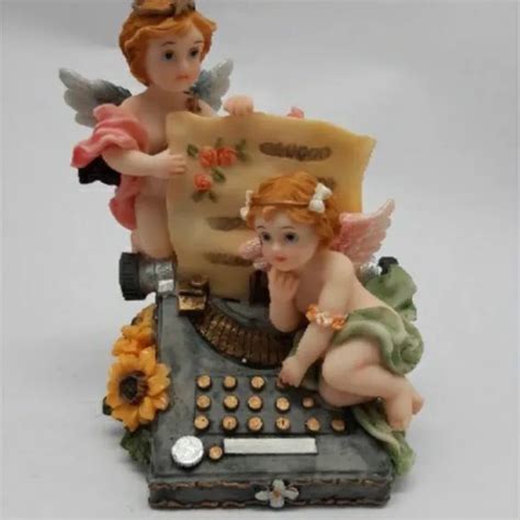 Bnffahlv Inch Poly Angels Play On Typewriter Figurine Decor Lazada Ph