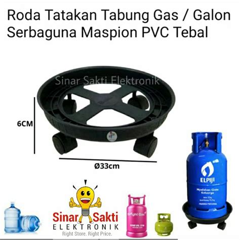 Jual Roda Tatakan Tabung Lpg Elpiji Gas Galon Serbaguna Maspion Troli