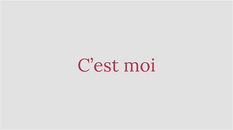 How To Say C Est Moi In French Youtube