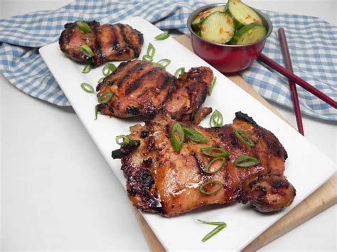 Korean Inspired Grilled Chicken Thighs