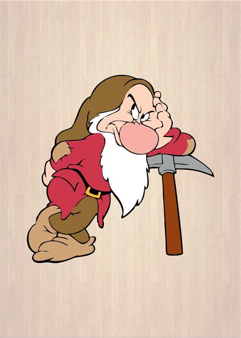 Grumpy Svg Snow White Svg Dwarf Grumpy Svg Seven Dwarfs Svg Etsy