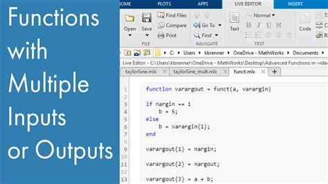 Managing Code In Matlab Functions Of Multiple Inputs And Outputs