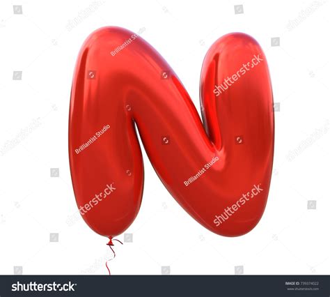 Red Balloon Font Letter N Made Ilustra Es Stock Shutterstock