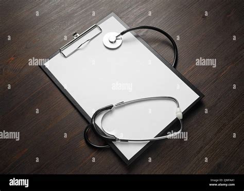 Medical Clipboard Stethoscope Stock Photo Alamy