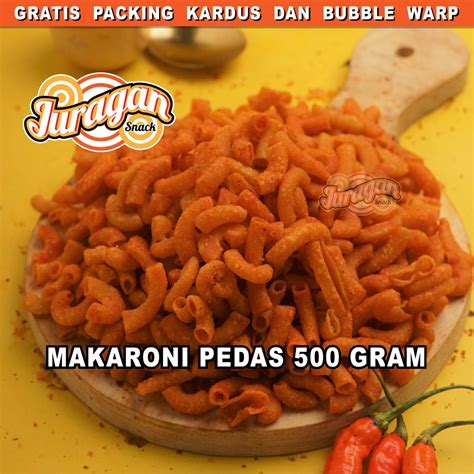 Jual MAKARONI BANTAT PEDAS 500 Gram Snack Kiloan Makanan Ringan Jajanan