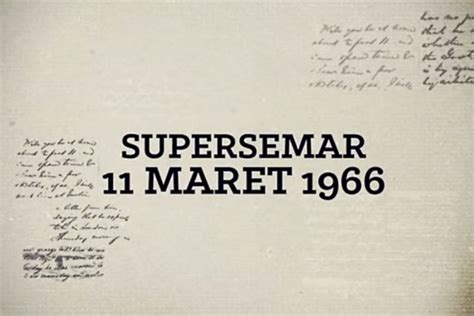 Sejarah Supersemar Surat Perintah Sebelas Maret Di Indonesia