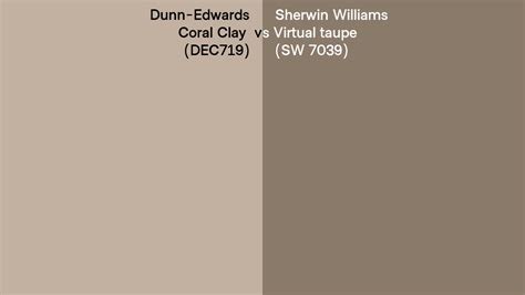 Dunn Edwards Coral Clay Dec719 Vs Sherwin Williams Virtual Taupe Sw