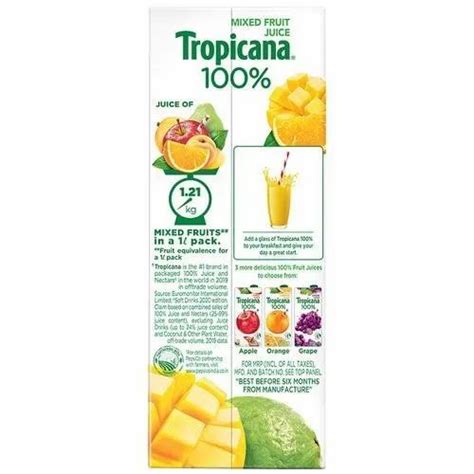 Ml Tropicana Mix Fruit Juice Packaging Type Tetra Pack At Rs