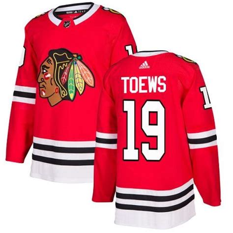 Adidas Blackhawks #19 Jonathan Toews Red Home Authentic Stitched NHL Jersey