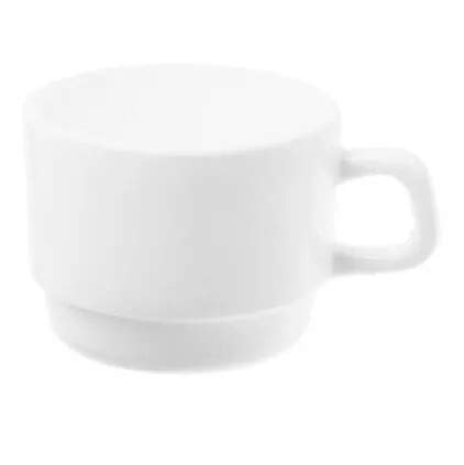 Set 6 Tazas Café 80 Ml Con Platillos Blanco Restaurante