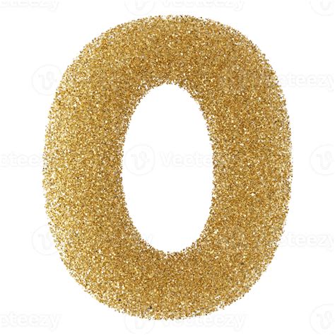 Gold Glitter Font Letter O uppercase 47451489 PNG