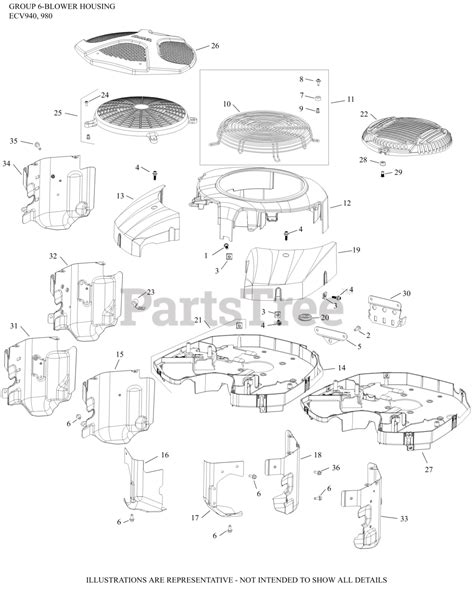 Kohler Ecv940 3016 Kohler Command Pro Efi Engine Made For Scag 33hp 06 Blower Housing Parts