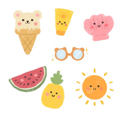 Schattige Zomerse Kawaii Sticker Gratis Te Printen Kawaii Sticker