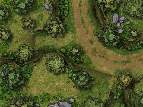 Forest Road Encounter Dnd Battle Map Dandd Battlemap Dungeons And