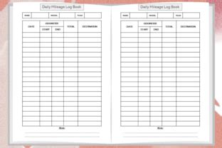 Daily Mileage Log Book Graphic By Efel Design Creative Fabrica