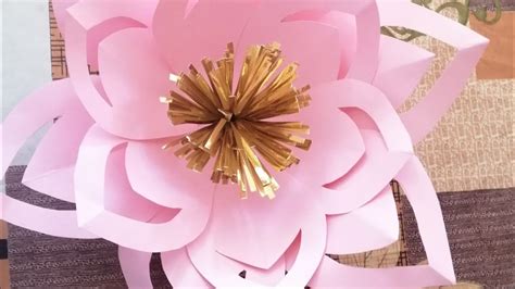 Diy Flores Gigantes En Cartulina Paso A Paso Flores De Papel Youtube