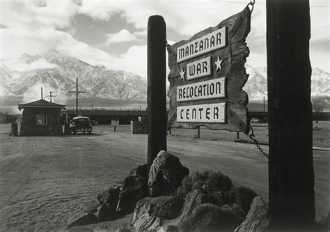 Manzanar Relocationcenter Front Gate Amhp Winter 23 Historynet