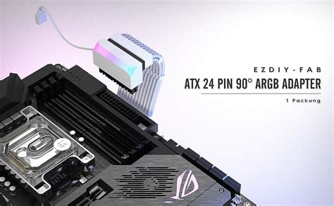 EZDIY FAB ATX 24 Pin 90 Grad Stromanschluss 5V 3 Pin ARGB Rainbow