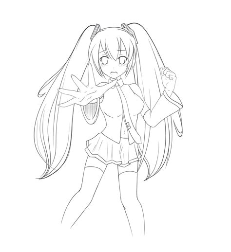 Hatsune Miku Coloring Pages Printable Coloring Pages