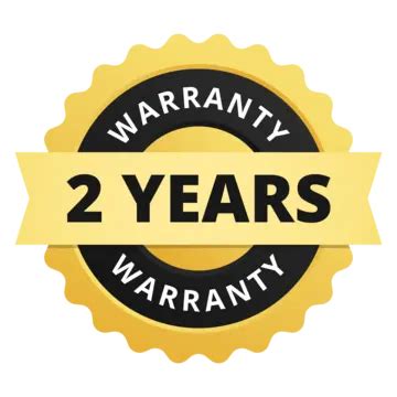 Years Warranty Badge Label In Gold Black Colors Vector Years