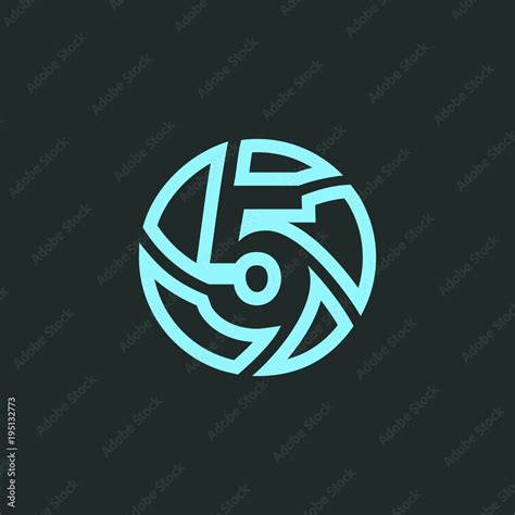 vector 5 logo stock modern shape download template Stock Vector | Adobe ...