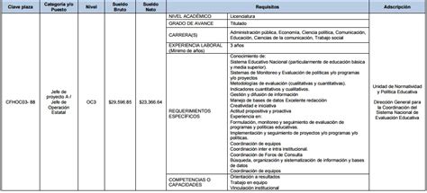 Convocatoria Para Plaza Vacante Inee Instituto Nacional De