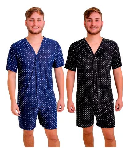 Kit Pijama Masculino Ver O Aberto Curto Liganete Homem